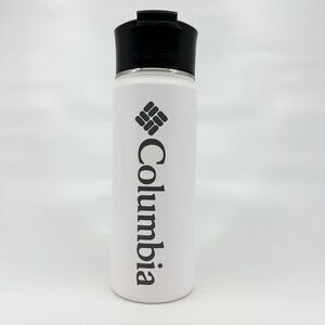 Columbia Stainless Steel Double-Wall Vacuum Water Bottle 18 oz White NWOT